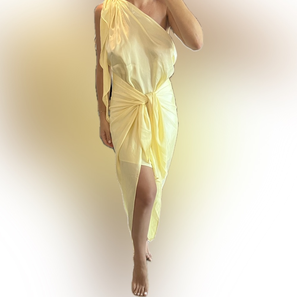 BAOBAB yellow wrap dress